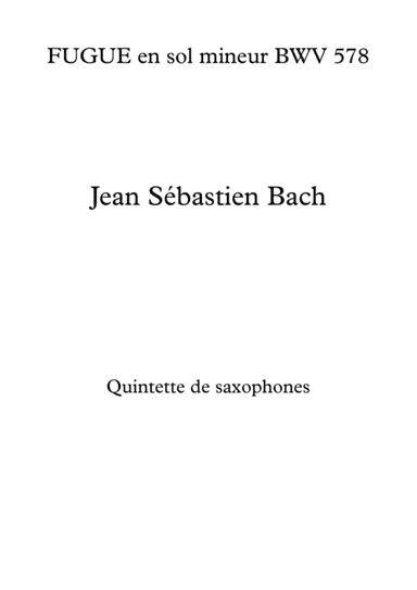 FUGUE en sol mineur BWV 578 (arr. Olivier Costa)