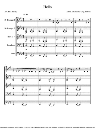 Hello (arr. Erik James Bailey)