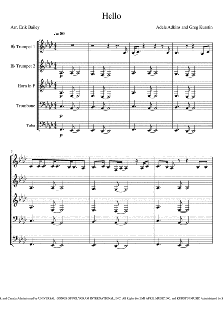 Hello (arr. Erik James Bailey)