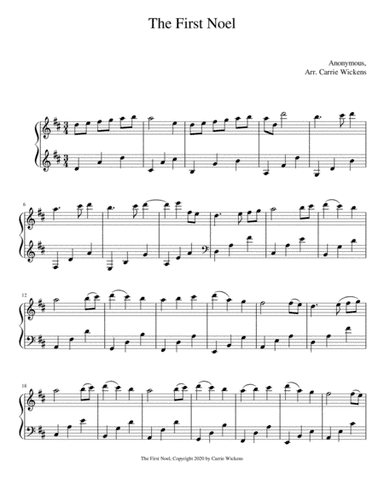 The First Noel (arr. Carrie Wickens)