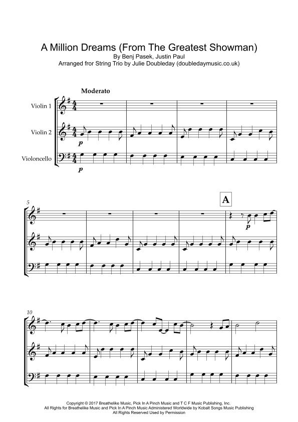 A Million Dreams (arr. Julie Doubleday)