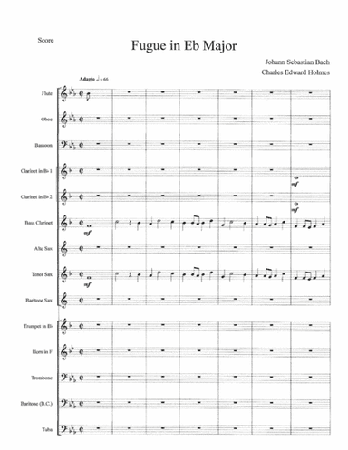 Fugue in Eb Major--Score (arr. Charles Edward Holmes)