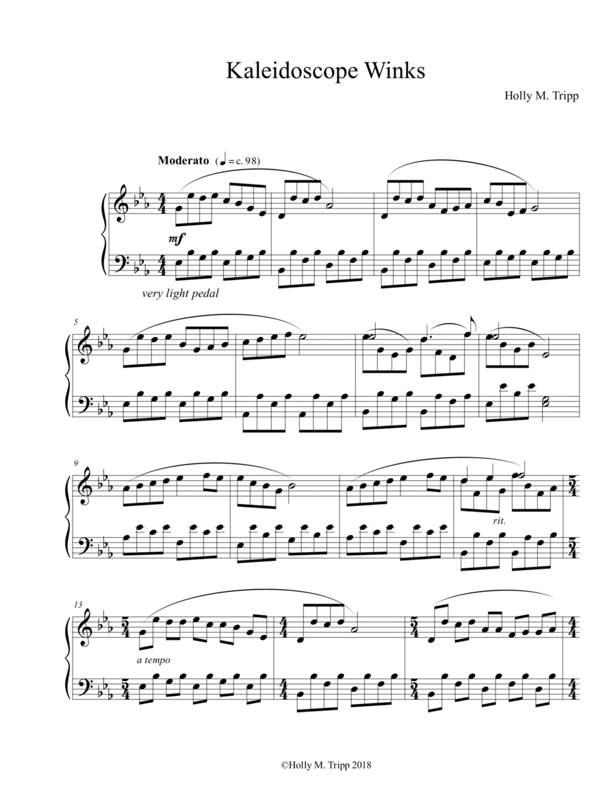 Kaleidoscope Winks - Piano Solo