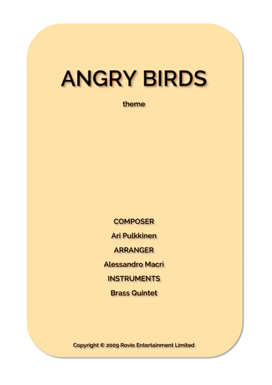 Angry Birds Theme (arr. Alessandro Macrì)