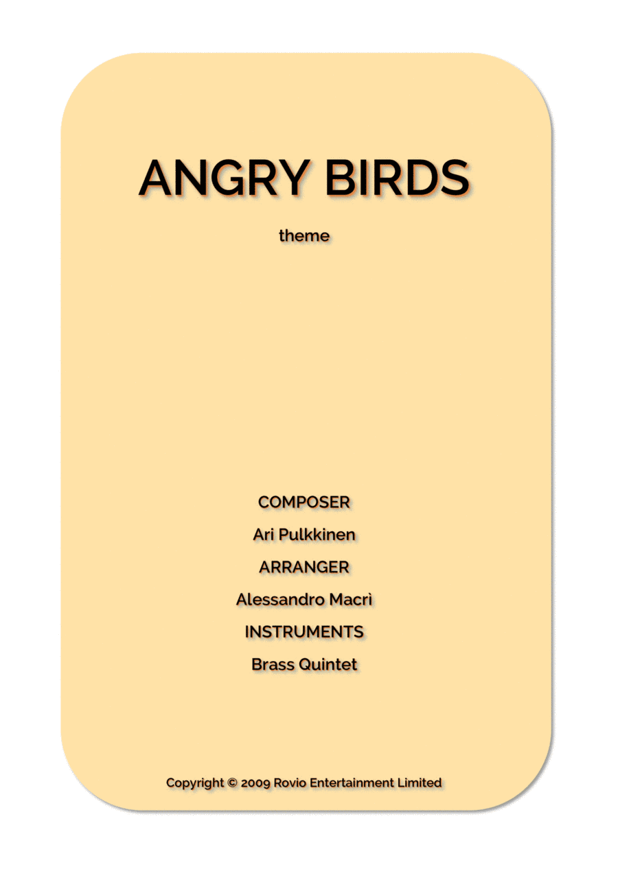 Angry Birds Theme (arr. Alessandro Macrì)
