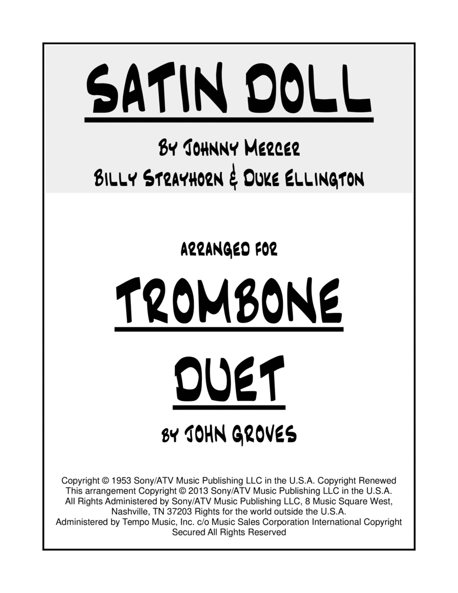 Satin Doll (arr. John Groves)