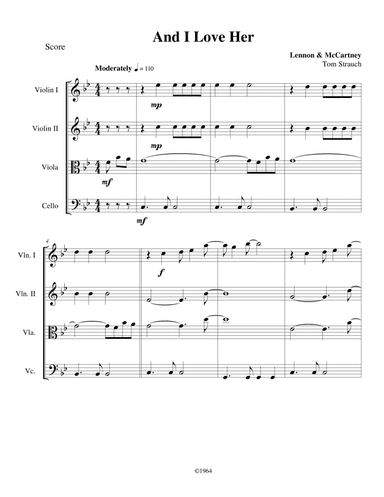 And I Love Her (arr. Tom Strauch)