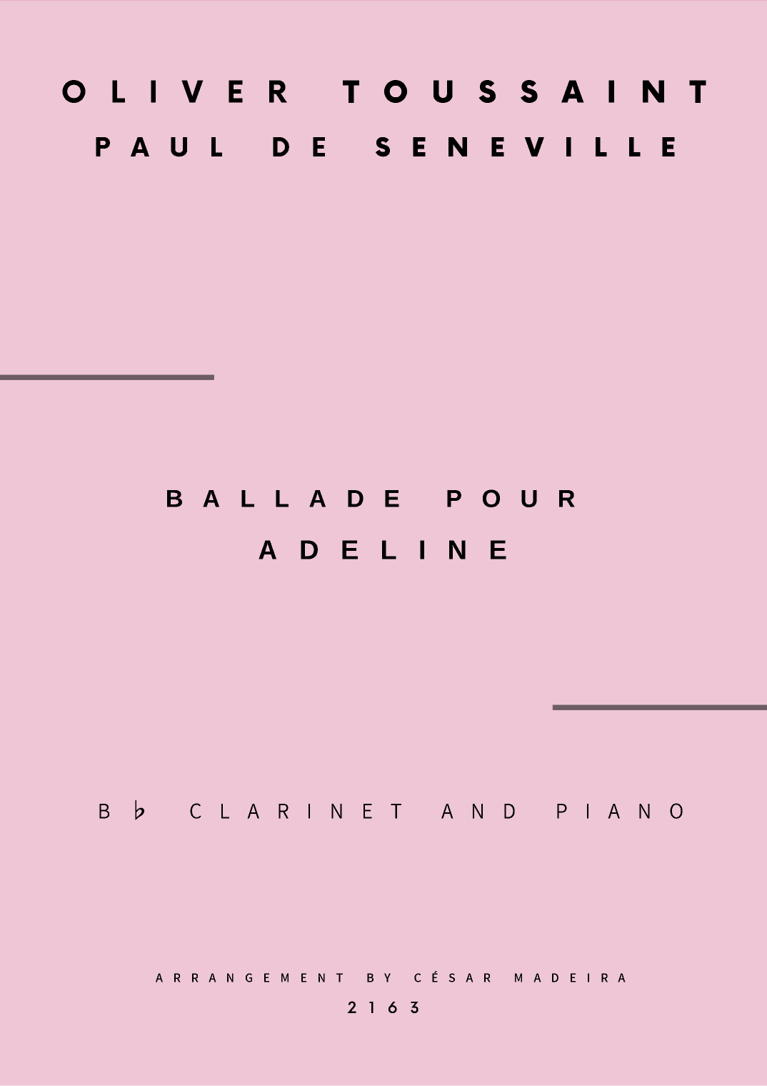 Ballade Pour Adeline (arr. César Madeira)