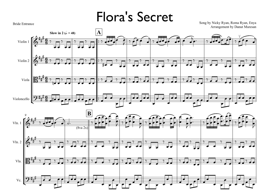 Flora's Secret (arr. Danut Muresan)