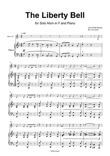 The Liberty Bell for Horn in F and Piano (arr. Tim Curd)