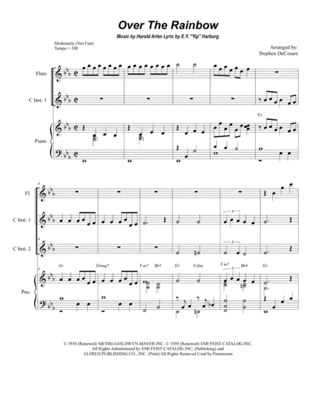 Over The Rainbow (from The Wizard Of Oz) (arr. Stephen DeCesare)