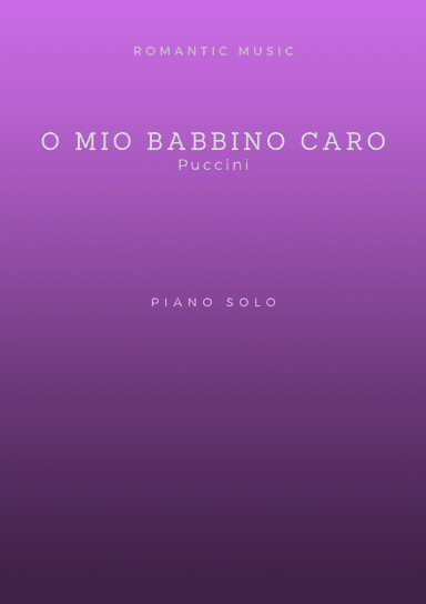 O mio babbino caro (arr. F. Bernardo)