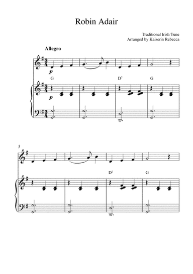 Robin Adair (arr. Kaiserin Rebecca)