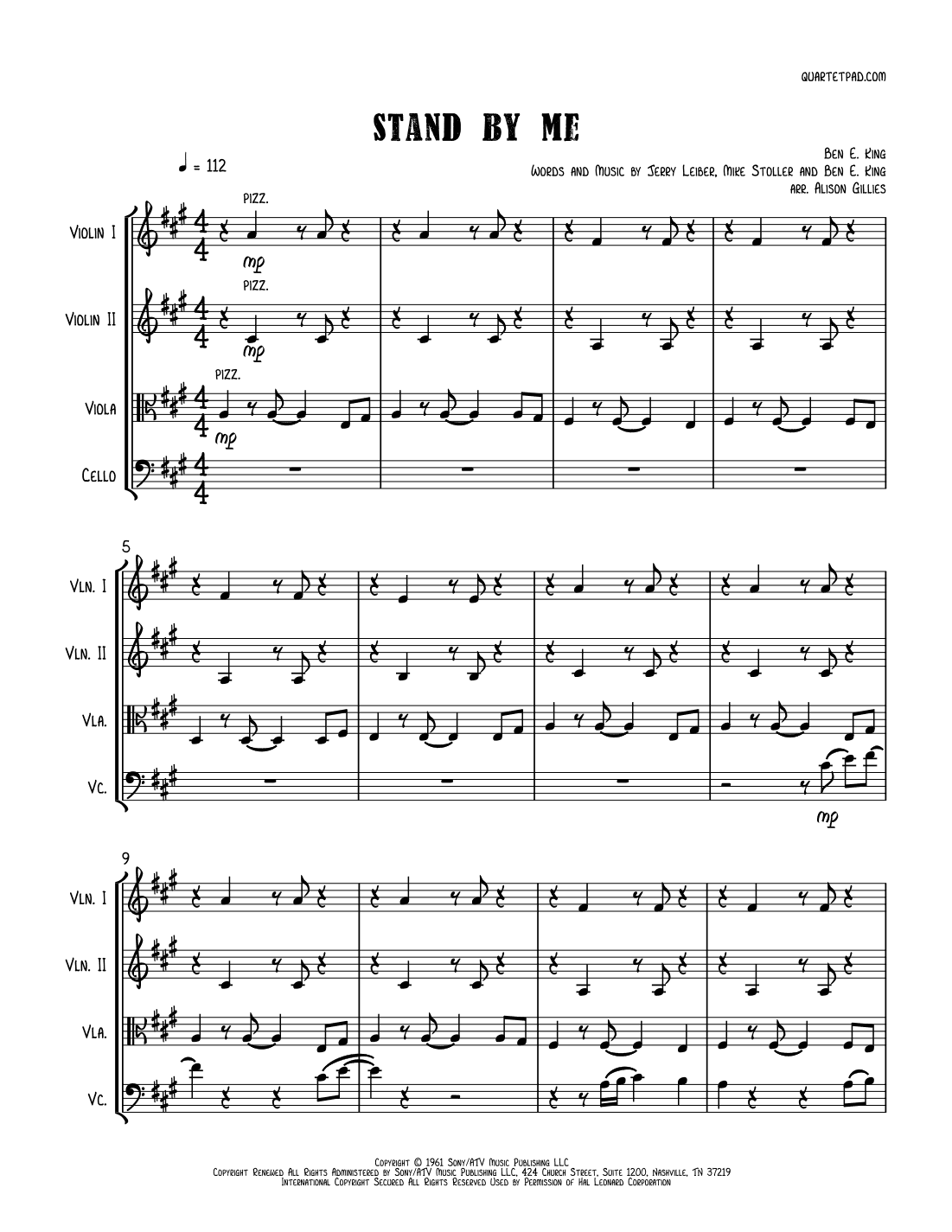 Stand By Me (arr. Alison Gillies)