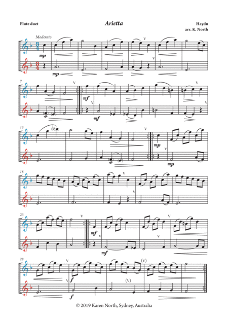 Arietta (arr. Karen North)