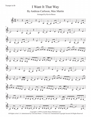 I Want It That Way (arr. Kevin Busse)