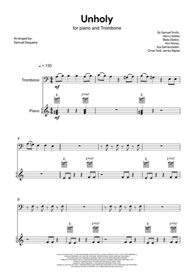 Unholy (arr. Samuel Sequeira)