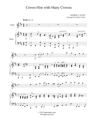 Crown Him with Many Crowns (arr. Marty Parks)