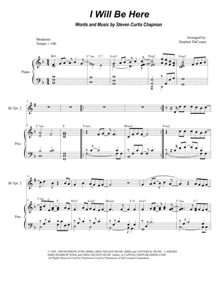 I Will Be Here (arr. Stephen DeCesare)