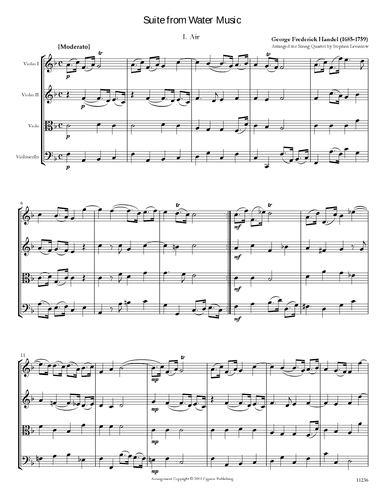 Water Music Suite (arr. Stephen Levintow)