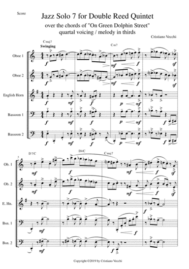Jazz Solo 7 for Double Reed Quintet