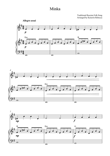 Minka (arr. Kaiserin Rebecca)