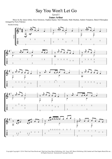 Say You Won't Let Go (arr. Pavlo Pakshyn)