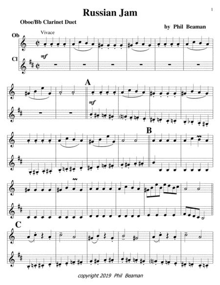 Russian Jam- oboe and clarinet duet