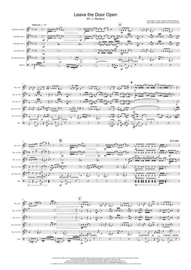 Leave The Door Open (arr. J Santana)