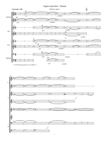 SUPER ASTRA FERRI- CHORAL  FOR SSAATTBB