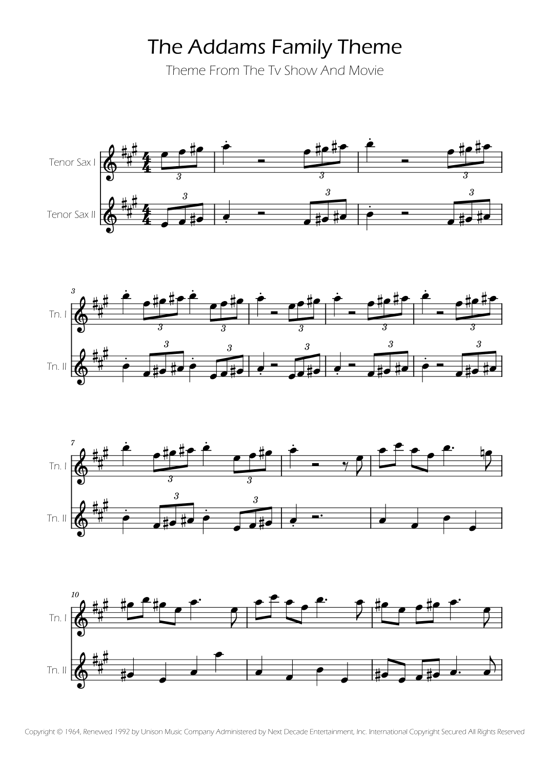 Addams Family Theme (arr. Ygor Nunes)