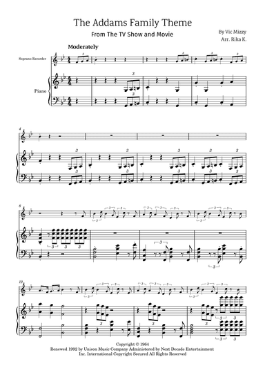 Addams Family Theme (arr. Rika K.)