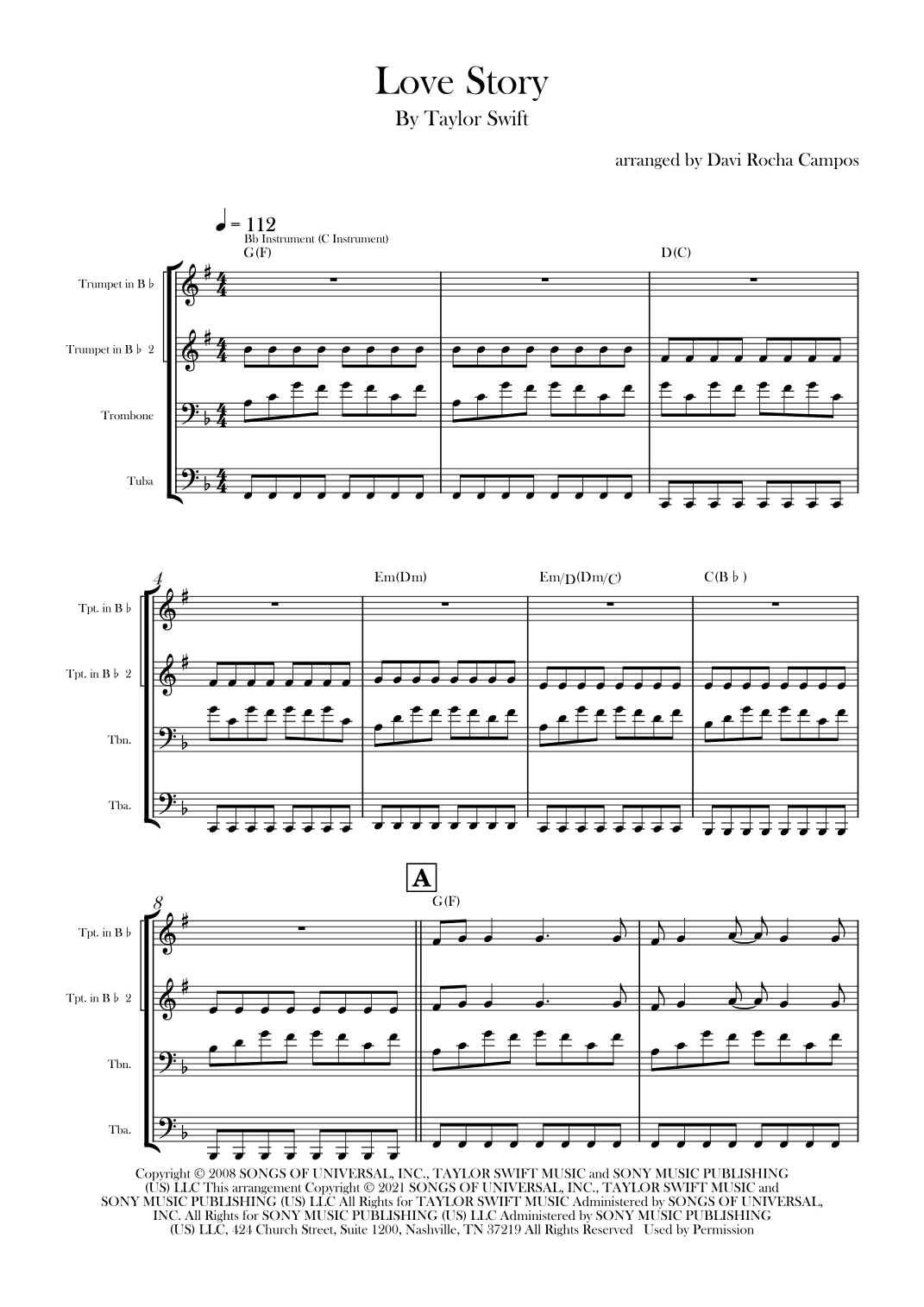 Love Story (arr. Davi Rocha Campos)