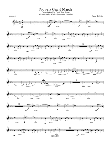 Prowers Grand March - Horn in F