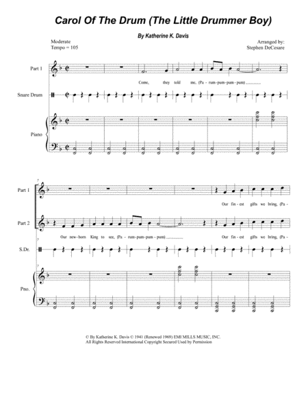 Carol Of The Drum (arr. Stephen DeCesare)