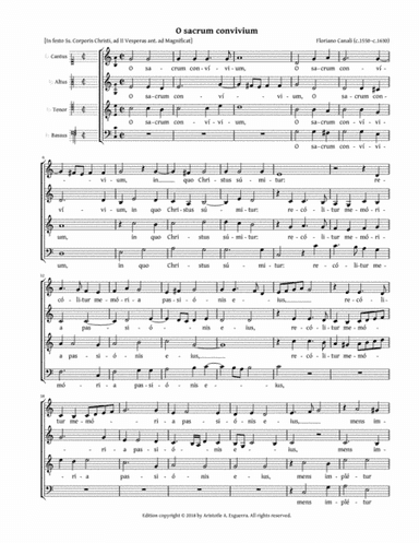 O sacrum convivium (Canali) (arr. Aristotle A. Esguerra)