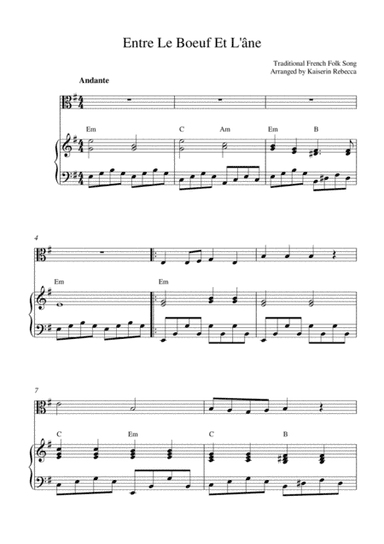 Entre Le Boeuf Et L'âne (arr. Kaiserin Rebecca)