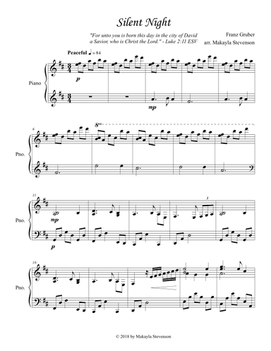 Silent Night (arr. Makayla Stevenson)
