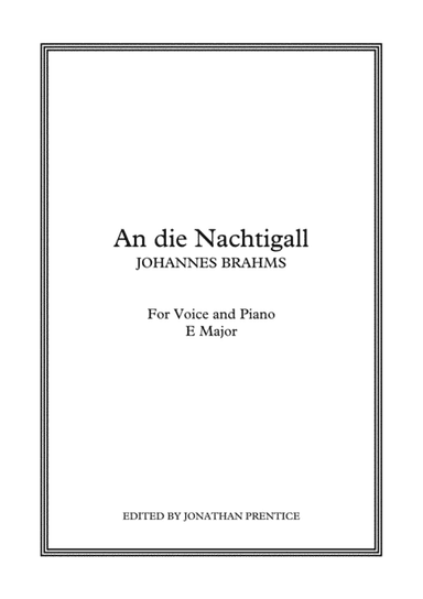 An die Nachtigall (E Major) (arr. Jonathan Prentice)