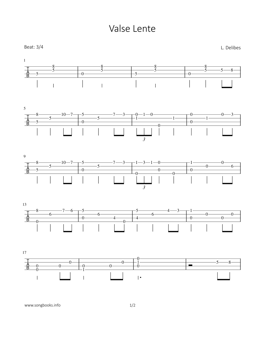 Valse Lente (arr. Bettina Schipp)