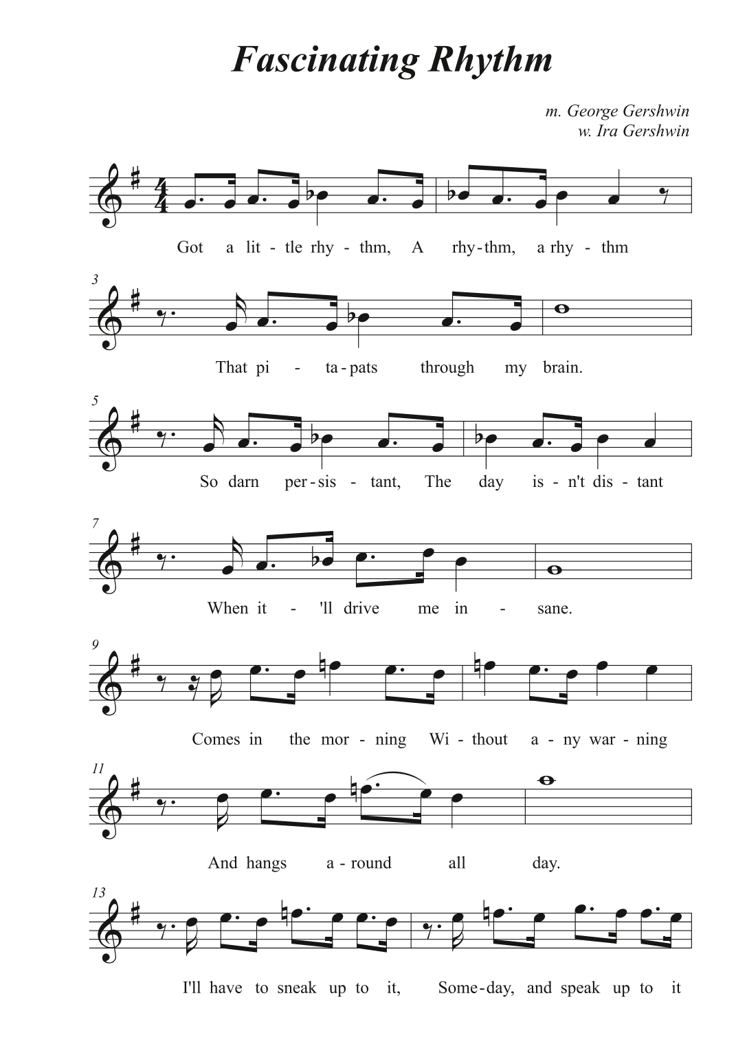 Fascinating Rhythm (arr. Avgusta Udartseva)