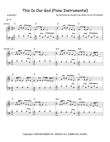 This Is Our God (Original) (arr. gracecoder3)