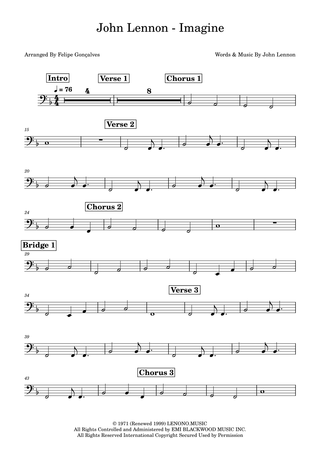 Imagine (arr. Felipe Gonçalves)