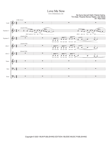 Love Me Now (feat. Zoe Wees) (arr. Rob Dietz)
