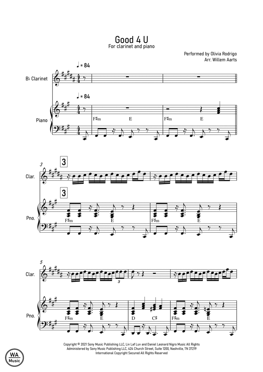 Good 4 U (arr. Willem Aarts)