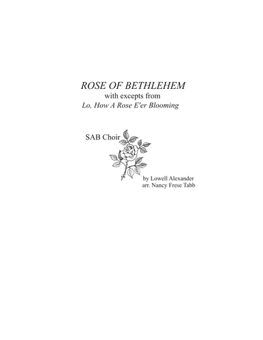 Rose Of Bethlehem (arr. Nancy Frese Tabb)