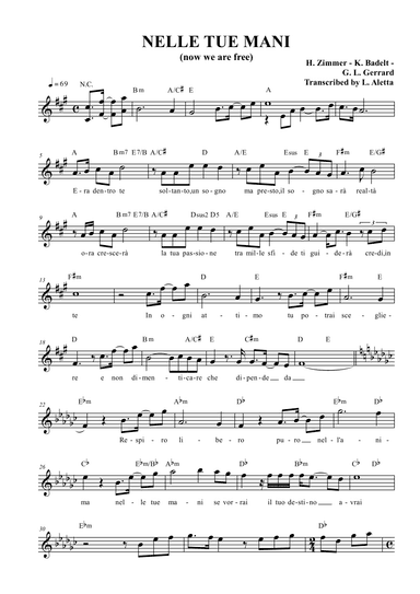 Nelle Tue Mani (arr. Luca Aletta)