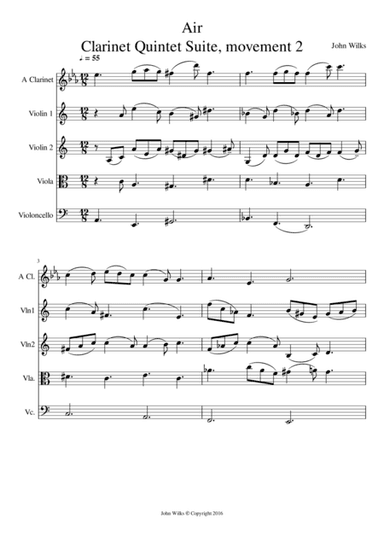 Air - Clarinet quintet