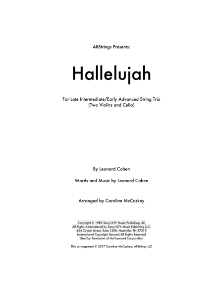 Hallelujah (arr. Caroline McCaskey)