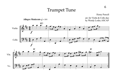 Trumpet Tune for Duo (arr. Wendy Loder, ASCAP)